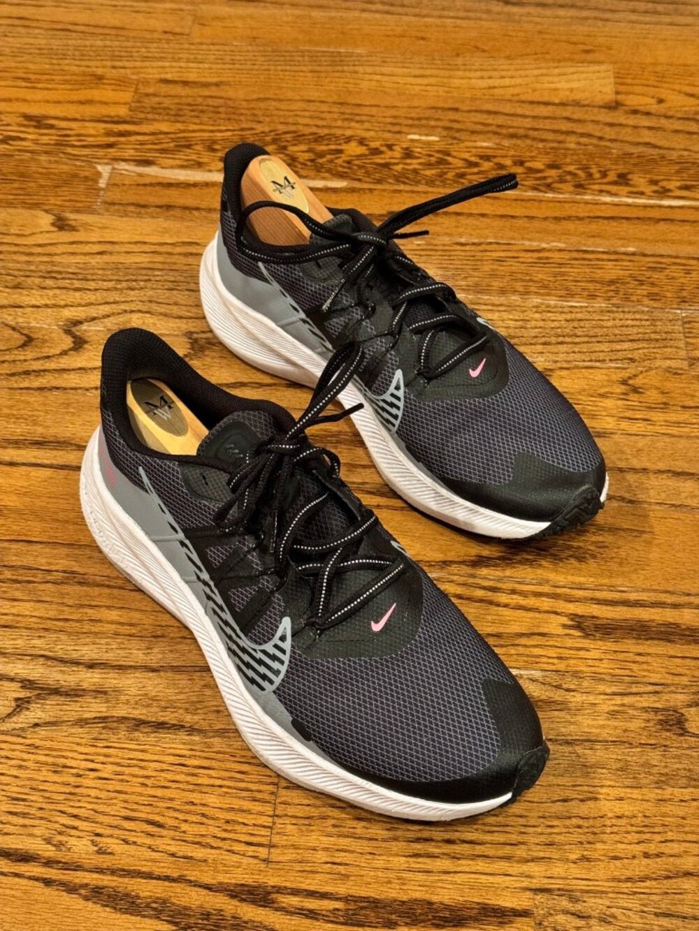 Nike Air Zoom Winflo 7 Shield Running Shoes Obsidian Men's 9